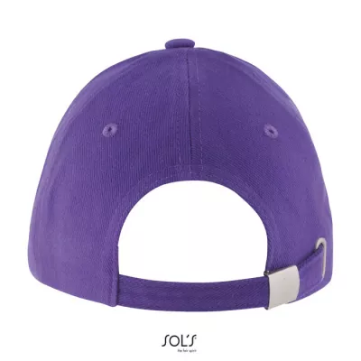 Czapka z daszkiem 5-panelowa 260 g/m² Sol's LONG BEACH - Dark Purple (S00594-DA)