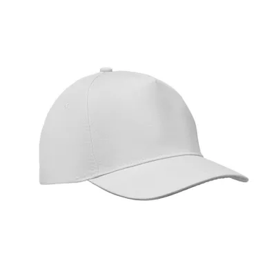 Czapka z daszkiem 5-panelowa z bawełny 180 g/m² SUNNY - Bialy (MO2345-06)