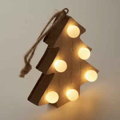 Choinka drewniana z 6 lampkami LED LULIE - Drewna (CX1530-40)