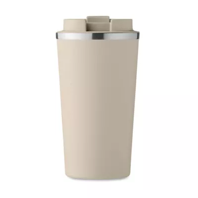 Kubek termiczny ze stali z recyklingu 510 ml BRACE + - Bezowy (MO6579-13)