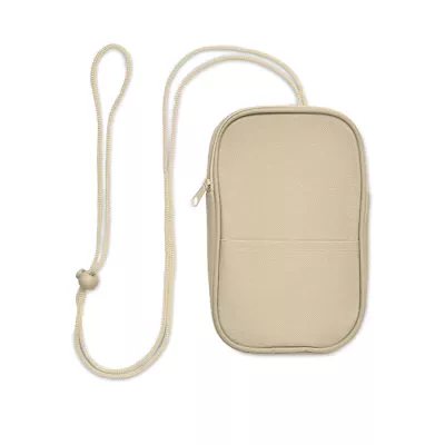 Saszetka podróżna RPET 600D na sznurku KOROVIN POUCH - Bezowy (MO2675-13)