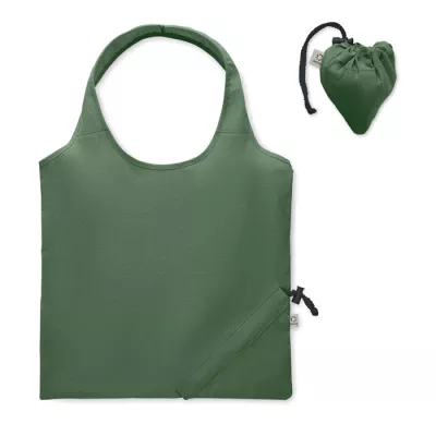 Torba składana z recyklingu 140 g/m² CARRIE COLOUR - Ciemnozielony (MO2487-60)