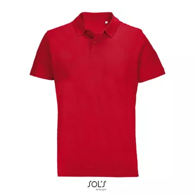 Koszulka polo unisex z czesanej bawełny Sol's PULSE - Czerwony (S04502-RD)