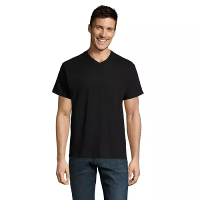Koszulka męska V-neck 150 g/m² Sol's VICTORY - Deep Black (S11150-DB)