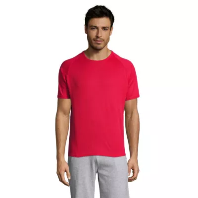 Koszulka sportowa męska raglan 140 g/m² Sol's SPORTY - Czerwony (S11939-RD)