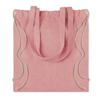 Torba ze sznurkiem z recyklingu 140 g/m² MOIRA DUO - Czerwony (MO9603-05)