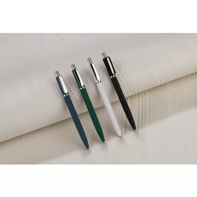 Długopis metalowy z powłoką typu soft touch ELMO - zielony (19084-05)