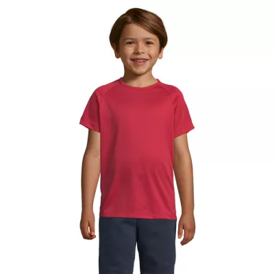 Koszulka sportowa dziecięca 140 g/m² Sol's SPORTY KIDS - Czerwony (S01166-RD)