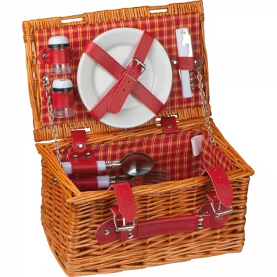 Kosz piknikowy dla 2 osób SHARON - brązowy (6085601)