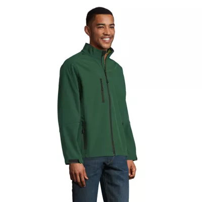 Softshell męski 3-warstwowy 340 g/m² Sol's RELAX - Ciemno-Zielony (S46600-BO)