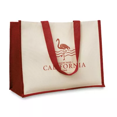 Torba jutowa laminowana CAMPO DE FIORI - Czerwony (MO8967-05)