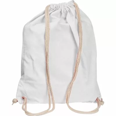 Worek sportowy bawełniany 140 g/m2 CARLSBAD - biały (002606)