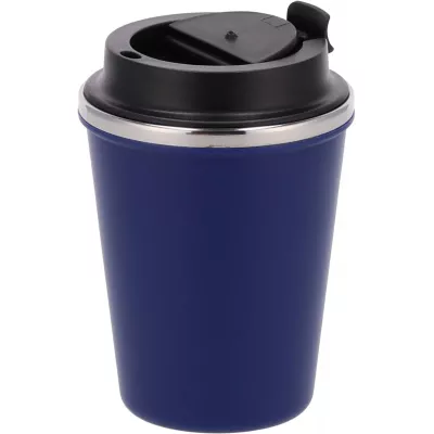 Kubek termiczny 350 ml z powłoką z recyklingu METODY - granatowy (8496244)