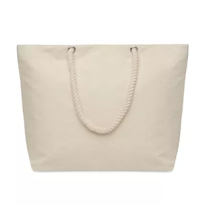 Torba plażowa z bawełny z recyklingu 220 g/m² MARE - Bezowy (MO2188-13)