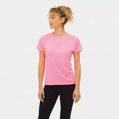 Koszulka sportowa damska 140 g/m² Sol's SPORTY WOMEN - Neonowy Róż 2 (S01159-NP)
