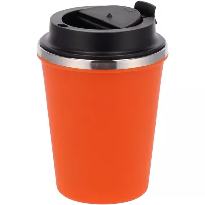 Kubek termiczny 350 ml z powłoką z recyklingu METODY - pomarańczowy (8496210)