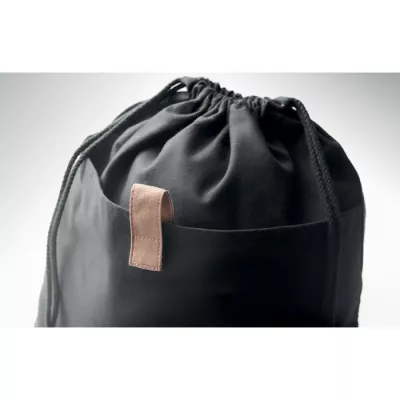 Worek z bawełny z recyklingu 220 g/m² PANDA BAG - Czarny (MO6550-03)