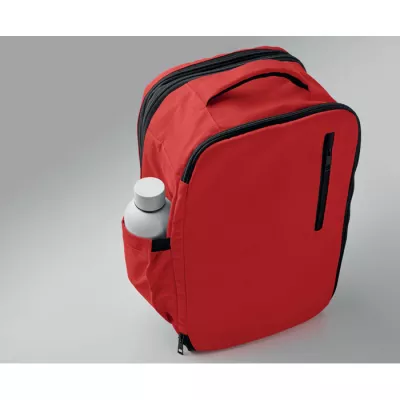 Plecak kabinowy z RPET na laptop 15" FLYSAFE - Czerwony (MO2840-05)