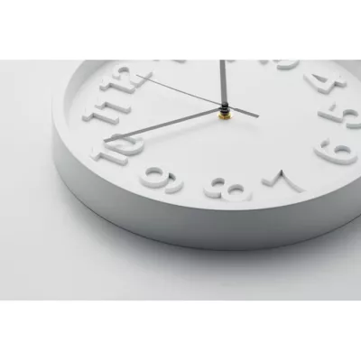 Zegar ścienny z cichym mechanizmem 30 cm MURO - Bialy (MO2851-06)