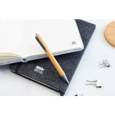 Refelt Note A5 Notes z okładką z filcu RPET - szary (AP808171-77)