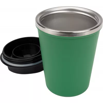 Kubek termiczny 350 ml z powłoką z recyklingu METODY - zielony (8496209)
