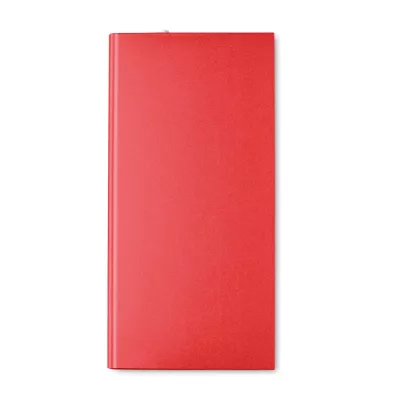 Powerbank płaski aluminiowy 8000 mAh POWERFLAT8 - Czerwony (MO8839-05)