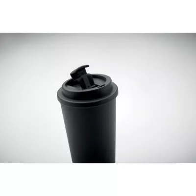 Kubek dwuścienny z PP 450 ml TUESDAY - Czarny (MO6244-03)