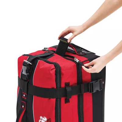 Torba podróżna na kółkach BoGi L - czarny, czerwony (56-2250718)