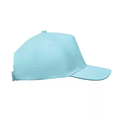 Czapka z daszkiem 5-panelowa z bawełny 180 g/m² SUNNY - Baby Blue (MO2345-66)