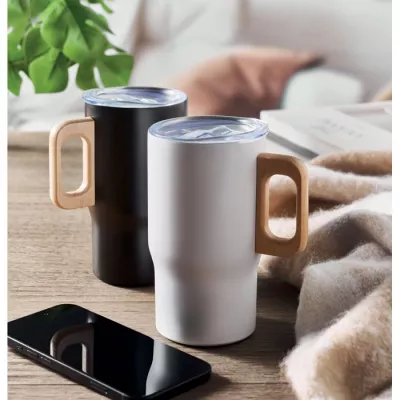 Kubek termiczny ze stali z recyklingu 350 ml TUMBOO - Bialy (MO2499-06)