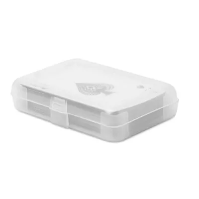 Karty do gry 54 szt. w plastikowym pudełku ARUBA - Czerwony (MO8614-05)