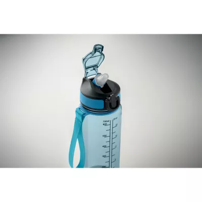 Butelka sportowa motywacyjna z RPET 700 ml ENKEL - Przezroczysty Blekitny (MO2792-52)