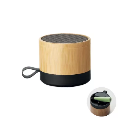 Głośnik w bambusowej obudowie 3W RECAR BAMBOO - Drewna (MO2801-40)