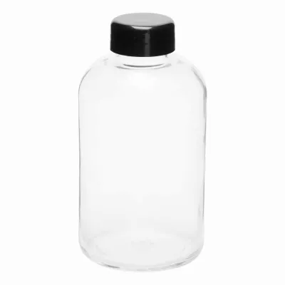 Szklana butelka do picia DRINK HEALTHY - czarny, transparentny (56-0304269)