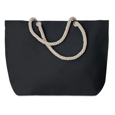 Torba plażowa bawełniana 220 g/m² MENORCA - Czarny (MO9813-03)