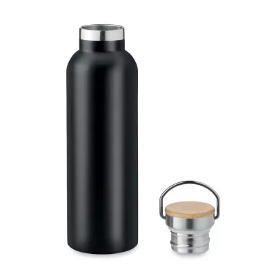 Termos z bambusową pokrywką 750 ml HELSINKI MED - Czarny (MO6372-03)