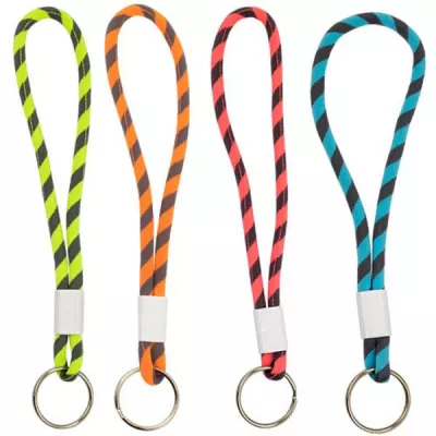 Regulowany brelok z terylenowym sznurkiem - Fluorescent Pink (IP14083076)