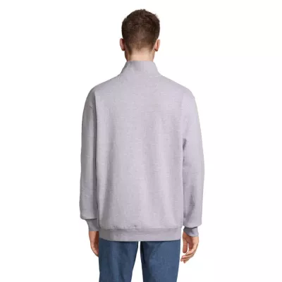 Bluza ze stójką i zamkiem 1/4 Sol's CONRAD - Szary Melanż 2 (S04234-GY)