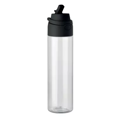 Butelka z RPET ze słomką 2 w 1 700 ml TOIEN KLAR - Czarny (MO2990-03)