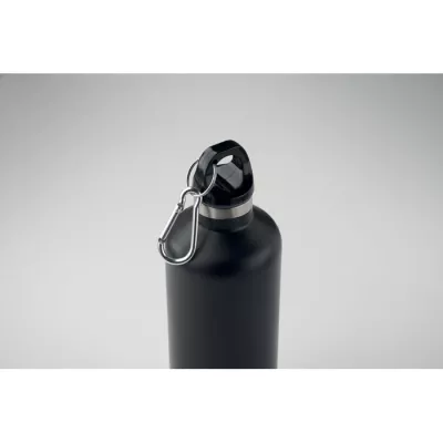 Butelka termiczna z karabińczykiem 500 ml CARABI - Czarny (MO2336-03)