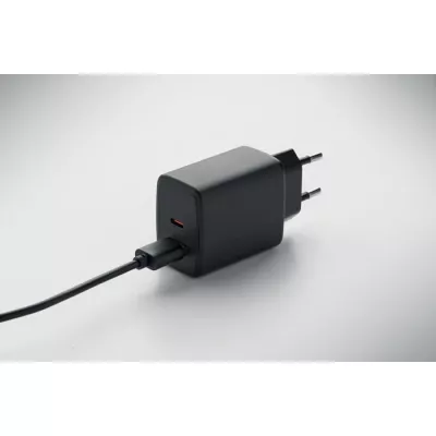 Ładowarka sieciowa GaN 65W USB-C i USB-A EXTEN - Czarny (MO2979-03)