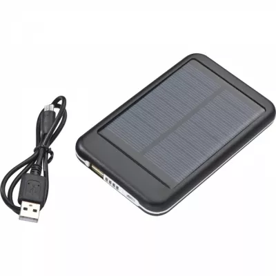 Power bank 4000 mAh solarny LEONARD - czarny (2355903)