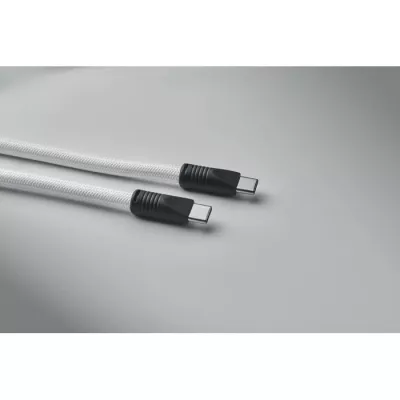 Smycz do telefonu z kablem 60W USB-C COCHARGE - Bialy (MO2618-06)