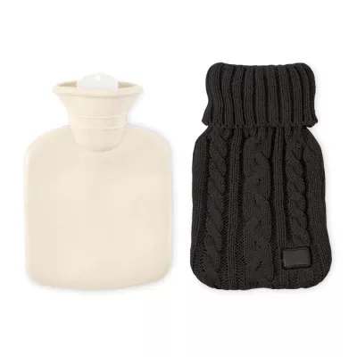 Termofor 400 ml w dzianinowym pokrowcu TOASTY - Czarny (MO2720-03)