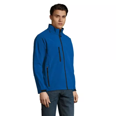Softshell męski 3-warstwowy 340 g/m² Sol's RELAX - Niebieski (S46600-RB)