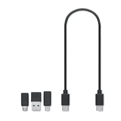 Kabel do ładowania 3 w 1 w pudełku z akacji VERSA - Drewna (MO2150-40)