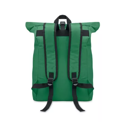 Plecak rolltop na laptop 15" z poliestru 600D IREA - Ciemnozielony (MO2170-60)