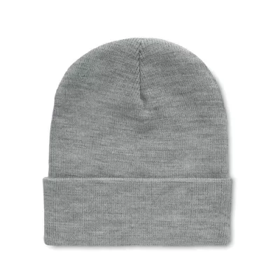 Czapka zimowa unisex z dzianiny RPET POLO RPET - Bialy/Szary (MO9965-34)