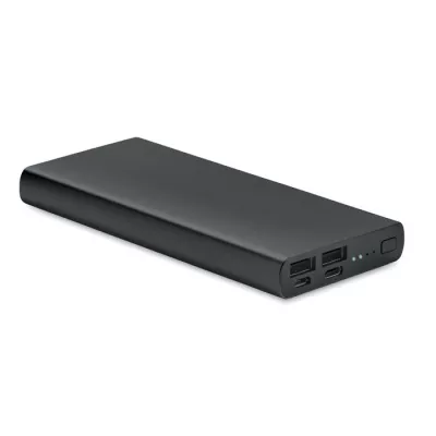 Powerbank 10 000 mAh aluminiowy POWERFLAT 10C - Czarny (MO6770-03)