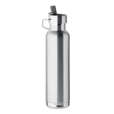Butelka termiczna ze słomką 660 ml RIFLOW - Srebrny Mat (MO2283-16)